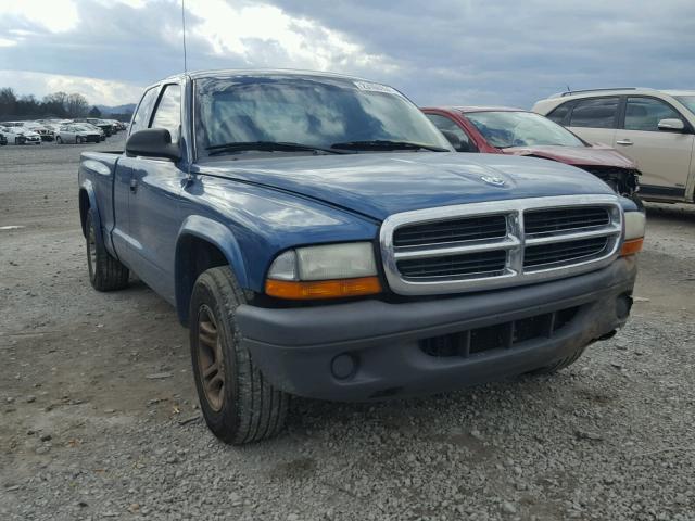 1D7GL12K84S747856 - 2004 DODGE DAKOTA SXT BLUE photo 1