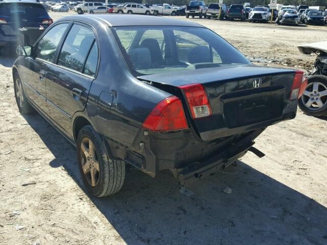 2HGES26745H547518 - 2005 HONDA CIVIC EX BLACK photo 3