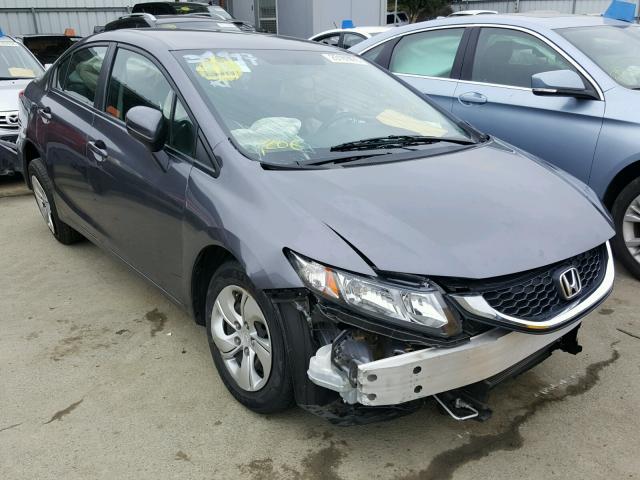 2HGFB2F58FH518978 - 2015 HONDA CIVIC LX GRAY photo 1