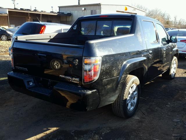 2HJYK16487H511082 - 2007 HONDA RIDGELINE BLACK photo 4