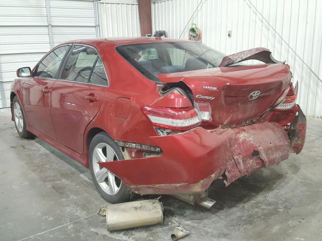 4T1BF3EK4AU523661 - 2010 TOYOTA CAMRY BASE RED photo 3