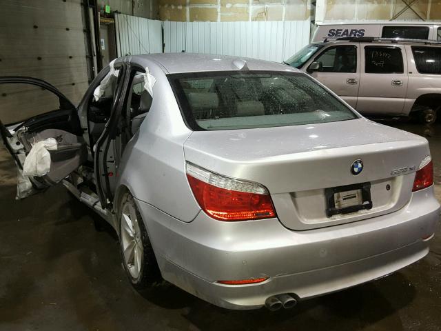 WBANV13538CZ51658 - 2008 BMW 528 XI SILVER photo 3