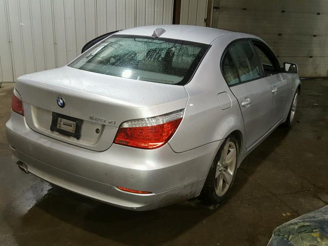 WBANV13538CZ51658 - 2008 BMW 528 XI SILVER photo 4