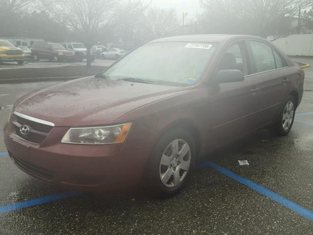 5NPET46C07H286760 - 2007 HYUNDAI SONATA GLS MAROON photo 2