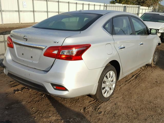 3N1AB7AP3HL657119 - 2017 NISSAN SENTRA S SILVER photo 4