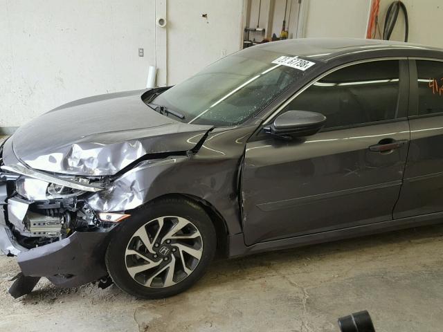 19XFC2F75GE019873 - 2016 HONDA CIVIC EX ნაცრისფერი ფოტო 9