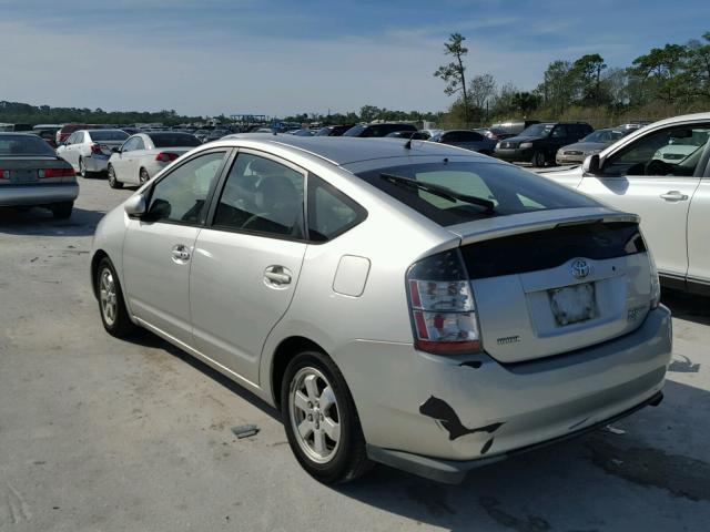 JTDKB20U950128780 - 2005 TOYOTA PRIUS SILVER photo 3