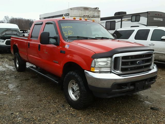 1FTSW31P74EB40026 - 2004 FORD F350 SRW S RED photo 1