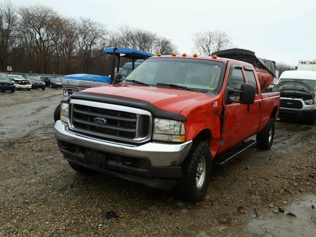 1FTSW31P74EB40026 - 2004 FORD F350 SRW S RED photo 2