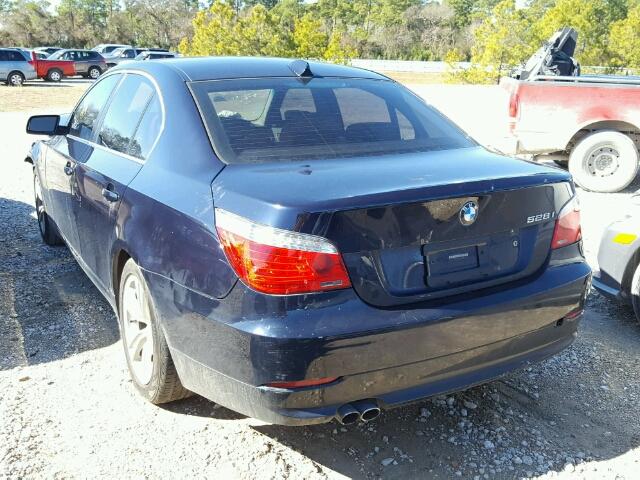 WBANU53529C121457 - 2009 BMW 528 I BLUE photo 3