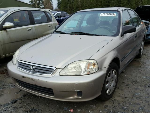 2HGEJ6678YH531756 - 2000 HONDA CIVIC LX TAN photo 2