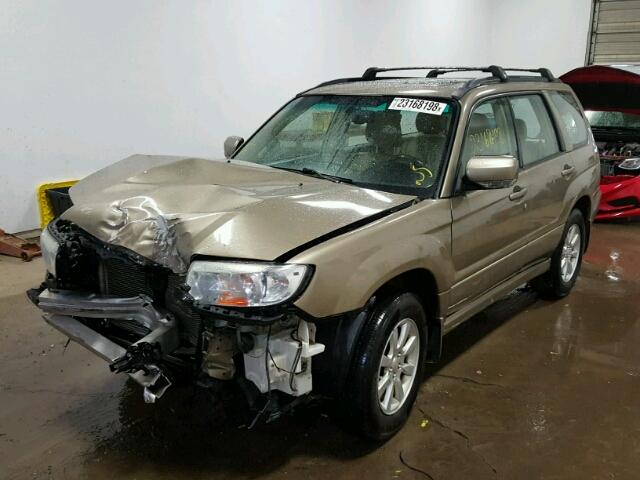 JF1SG65648H708937 - 2008 SUBARU FORESTER 2 BROWN photo 2