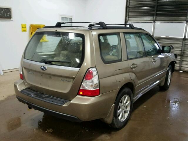 JF1SG65648H708937 - 2008 SUBARU FORESTER 2 BROWN photo 4