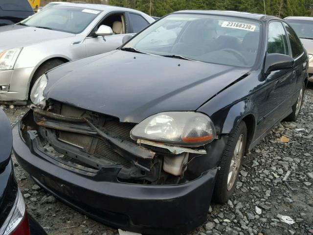 1HGEJ8144TL058216 - 1996 HONDA CIVIC EX BLACK photo 2