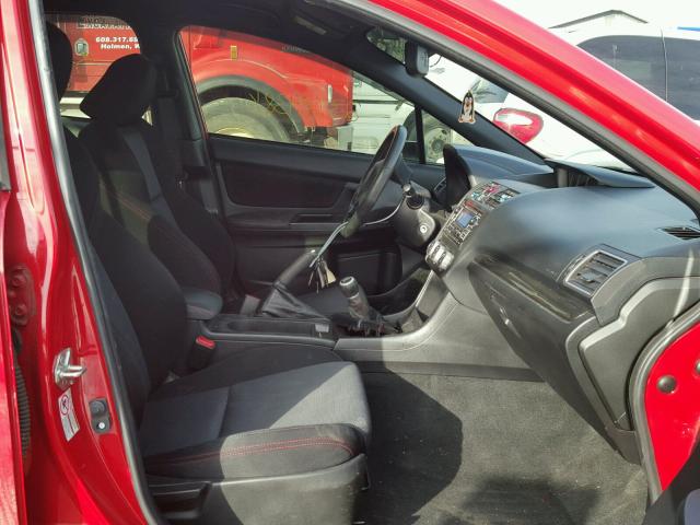 JF1VA1A65F9807779 - 2015 SUBARU WRX RED photo 5