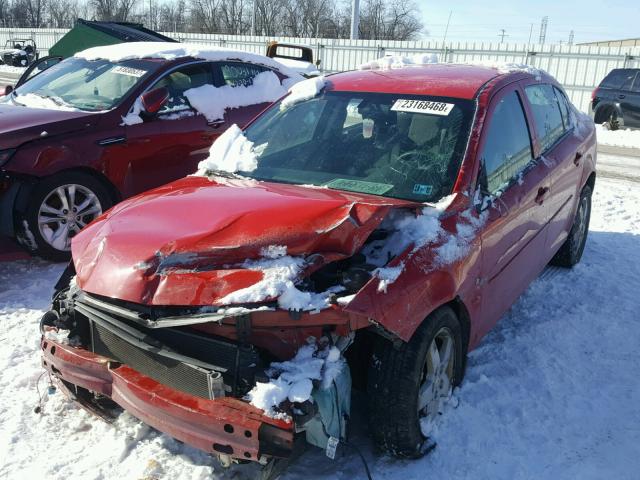 1G1AT58H097295164 - 2009 CHEVROLET COBALT LT RED photo 2