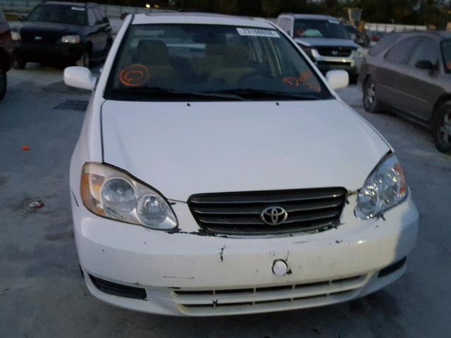 2T1BR32E63C159253 - 2003 TOYOTA COROLLA CE WHITE photo 9