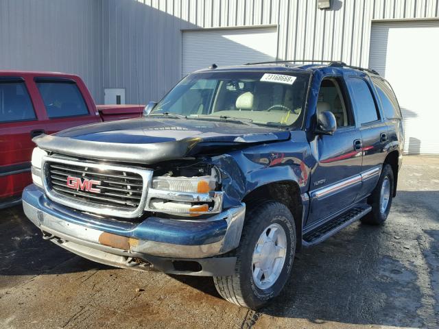 1GKEK13T15J135795 - 2005 GMC YUKON GREEN photo 2