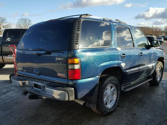 1GKEK13T15J135795 - 2005 GMC YUKON GREEN photo 4