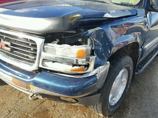 1GKEK13T15J135795 - 2005 GMC YUKON GREEN photo 9