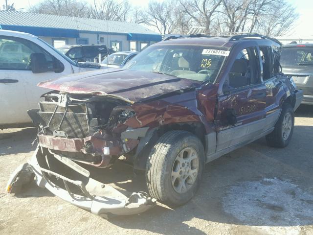 1J4GW58S4XC693402 - 1999 JEEP GRAND CHER MAROON photo 2