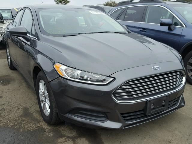 3FA6P0G70GR145788 - 2016 FORD FUSION S GRAY photo 1