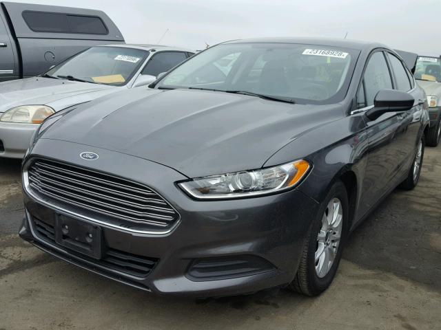 3FA6P0G70GR145788 - 2016 FORD FUSION S GRAY photo 2