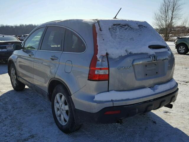 JHLRE48707C095513 - 2007 HONDA CR-V EXL SILVER photo 3