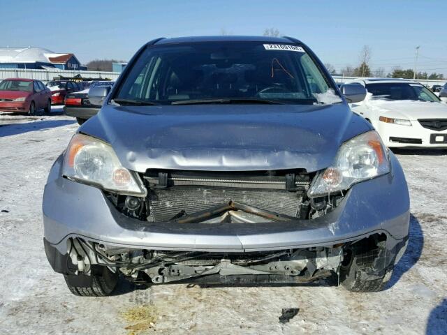 JHLRE48707C095513 - 2007 HONDA CR-V EXL SILVER photo 9