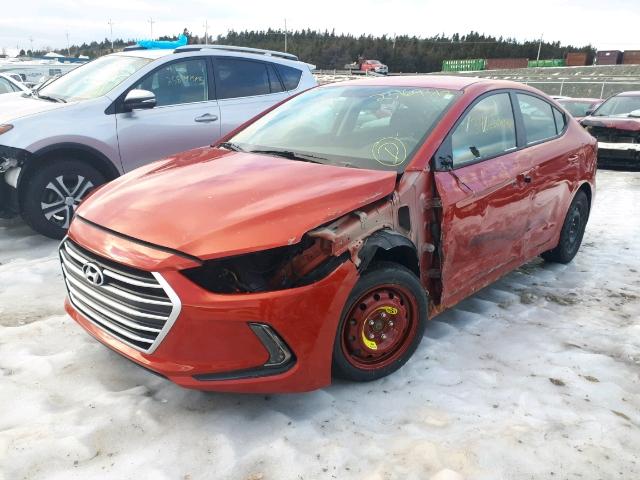 KMHD84LF8HU239880 - 2017 HYUNDAI ELANTRA SE RED photo 2