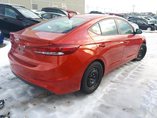 KMHD84LF8HU239880 - 2017 HYUNDAI ELANTRA SE RED photo 4