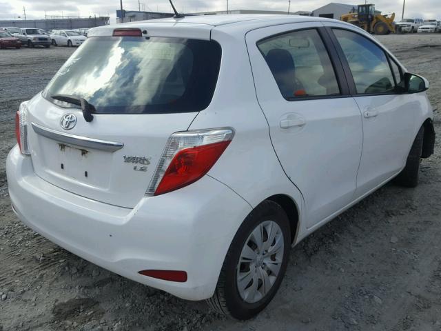 JTDKTUD31DD547613 - 2013 TOYOTA YARIS WHITE photo 4