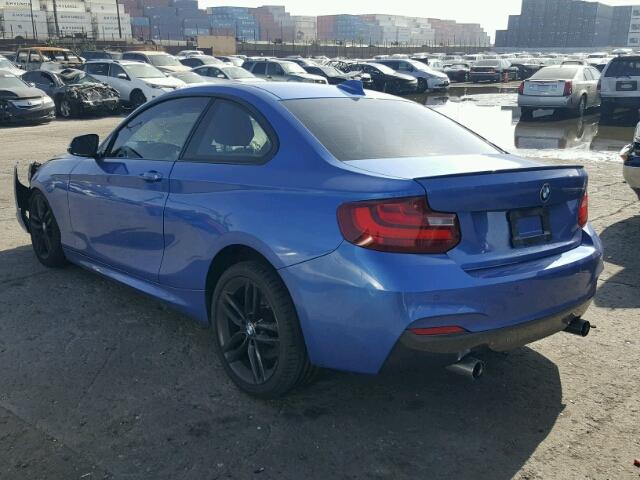 WBA1F5C58EVV99731 - 2014 BMW 228 I BLUE photo 3