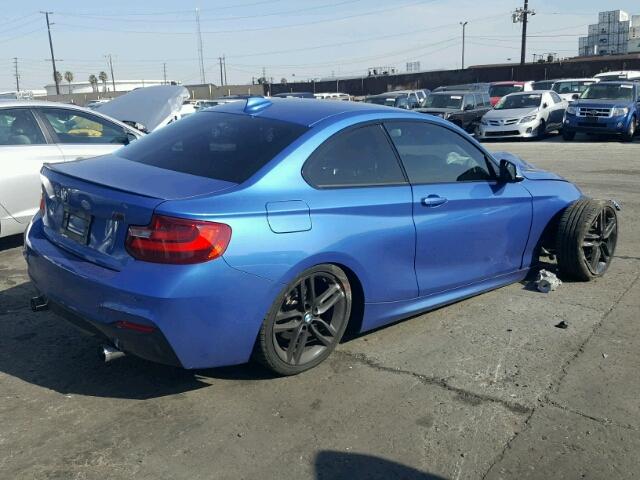 WBA1F5C58EVV99731 - 2014 BMW 228 I BLUE photo 4