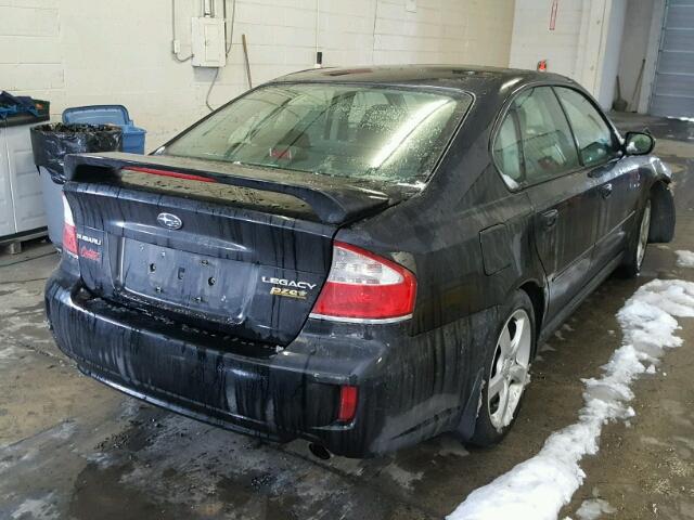 4S3BL616297224963 - 2009 SUBARU LEGACY 2.5 BLACK photo 4