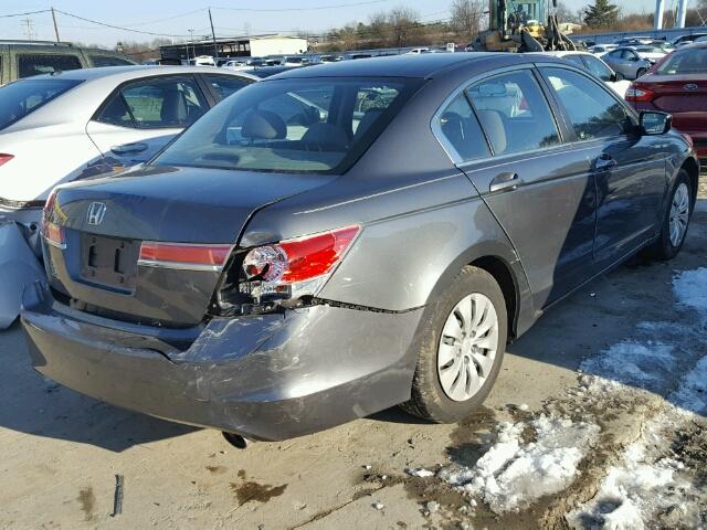 1HGCP2F36CA080328 - 2012 HONDA ACCORD LX SILVER photo 4