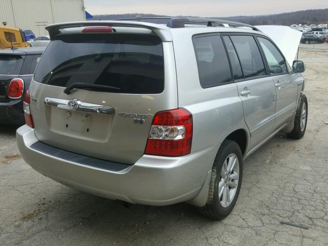 JTEDW21AX60016245 - 2006 TOYOTA HIGHLANDER SILVER photo 4