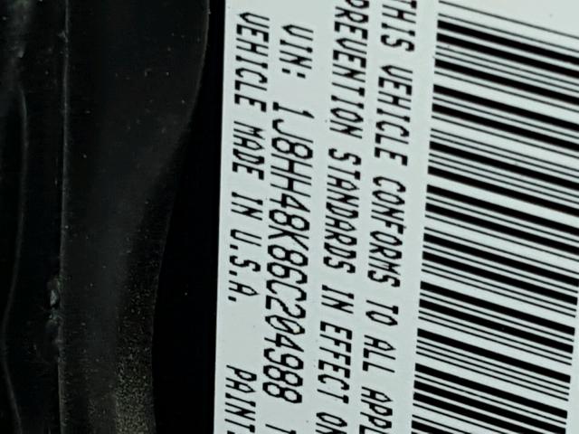 1J8HH48K86C204988 - 2006 JEEP COMMANDER ლურჯი ფოტო 10