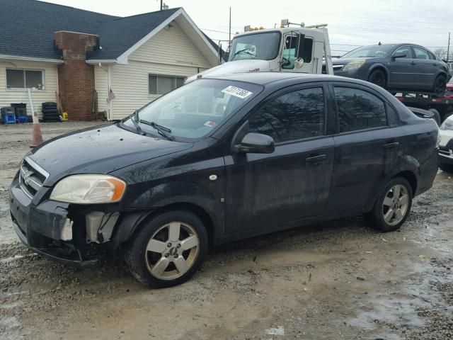 KL1TD56658B181744 - 2008 CHEVROLET AVEO BASE BLACK photo 2