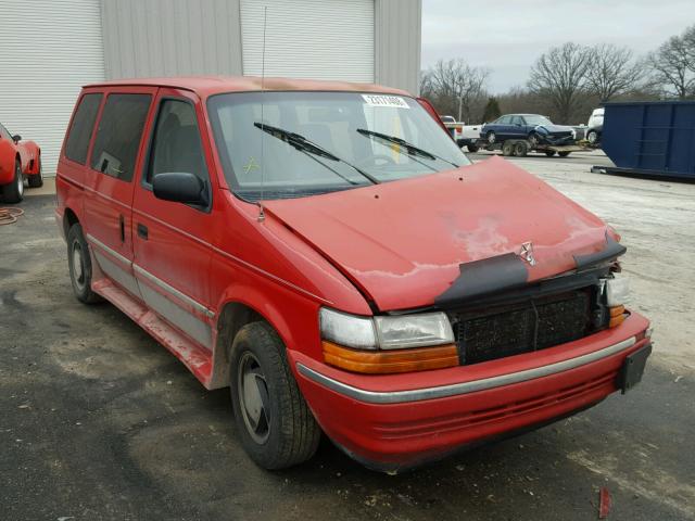 2B4GH4535PR184818 - 1993 DODGE CARAVAN SE RED photo 1