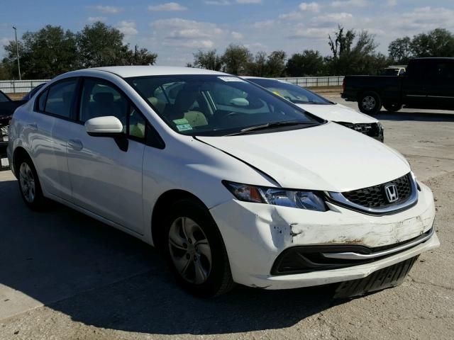 19XFB2F57FE276517 - 2015 HONDA CIVIC LX WHITE photo 1