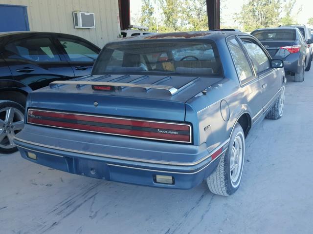 1G4NJ14U2KM002135 - 1989 BUICK SKYLARK CU BLUE photo 4