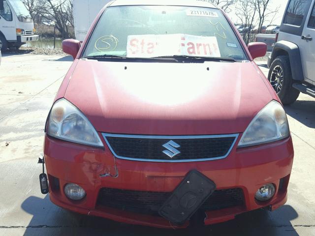 JS2RC61H455301330 - 2005 SUZUKI AERIO SX RED photo 10