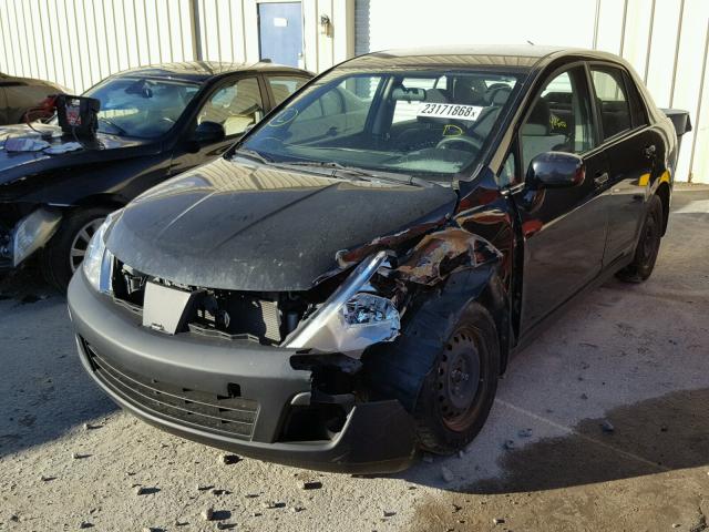 3N1BC11E58L359068 - 2008 NISSAN VERSA S BLACK photo 2