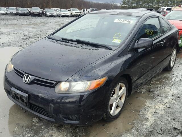 2HGFG12827H527091 - 2007 HONDA CIVIC EX BLACK photo 2