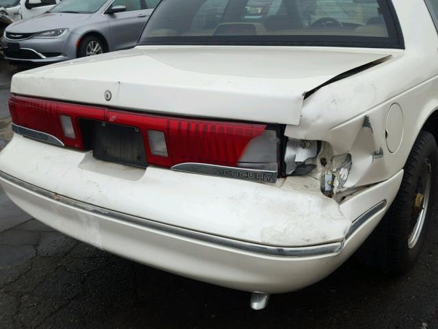 1MELM62W7VH614279 - 1997 MERCURY COUGAR XR7 WHITE photo 9