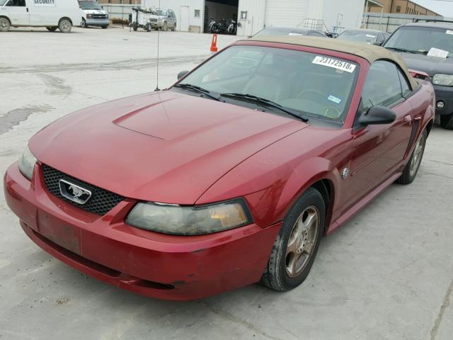 1FAFP44654F154322 - 2004 FORD MUSTANG RED photo 2