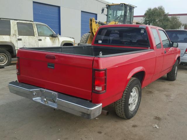 1B7GL23X7RW129194 - 1994 DODGE DAKOTA RED photo 4