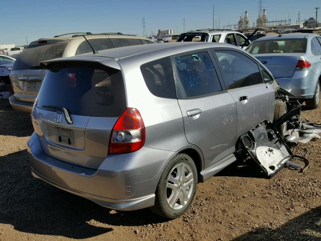 JHMGD386X8S064204 - 2008 HONDA FIT SPORT SILVER photo 4