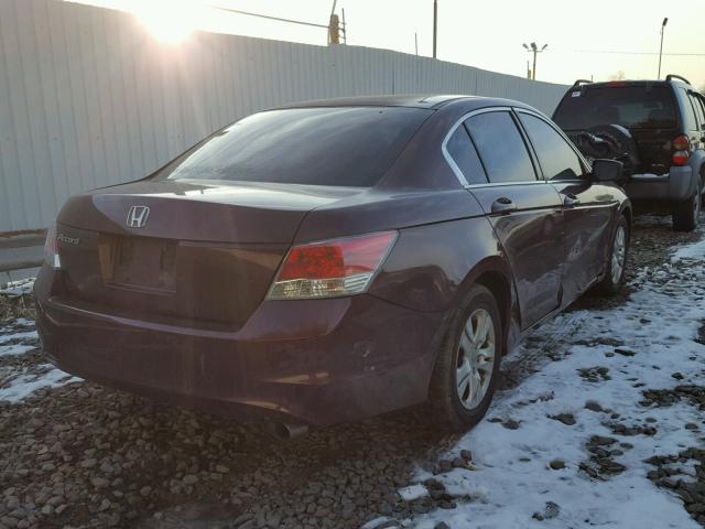 1HGCP25469A082857 - 2009 HONDA ACCORD LXP BURGUNDY photo 4